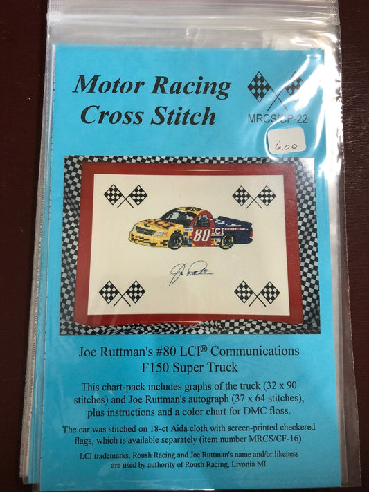 Number 80, Rutman's, F150, Super Truck, Vintage Motor Racing Cross Stitch Chart