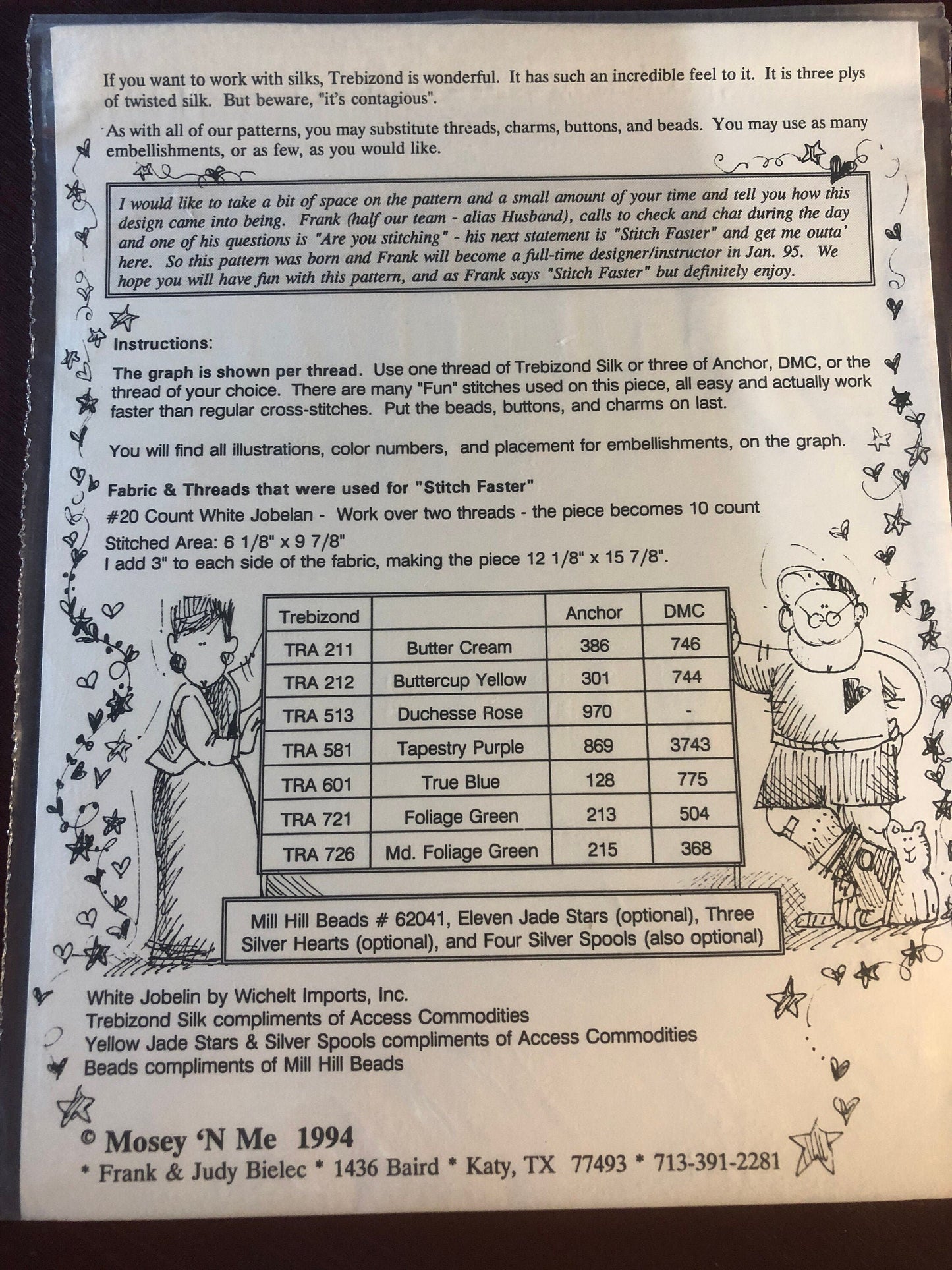 Mosey N' Me, Stitch Faster, Vintage 1994, Counted, Cross Stitch Pattern