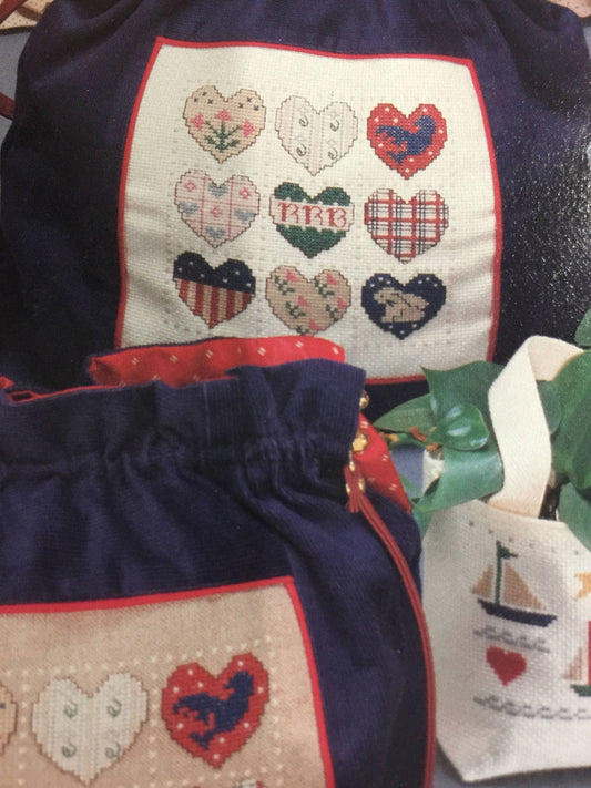 Jean Farrish Needleworks "Pocketbooks Etc." No. 34 Vintage 1987 Counted Cross Stitch Pattern