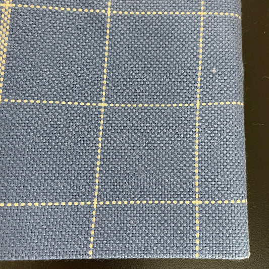 Wichelt Imports Kitchen Cloth Blue and White Cross Stitch Fabric 60 By 40 Inches