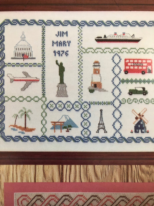 Leisure Arts Family Heritage Samplers Leaflet 67 Vintage 1978 charted designs for counted cross stitch and needlepoint