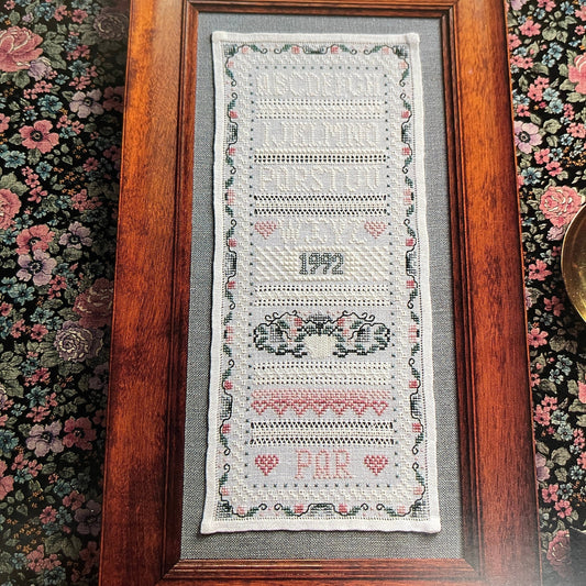 Pat Rogers' Counted Collection White Lace Sampler vintage 1992 counted cross stitch chart