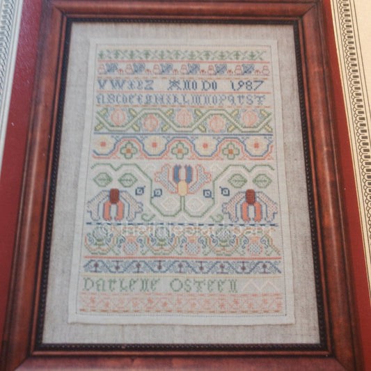 The Silk Sampler, The Needle's Prayer, Vintage 1991, OOP, Counted Cross Stitch Chart