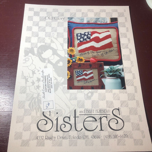 Old Glory, Sisters, Vintage 1996, Counted Cross Stitch Design