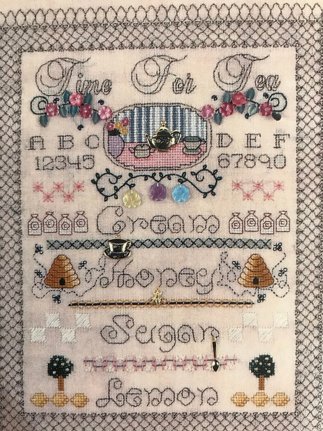 Cross My Heart , Inc counted cross stitch Teatime Sampler pattern book