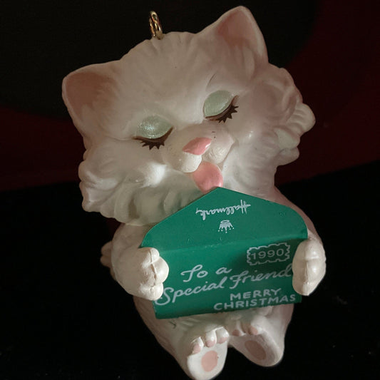 Hallmark Friendship Kitten dated 1990 Keepsake ornament QX4143