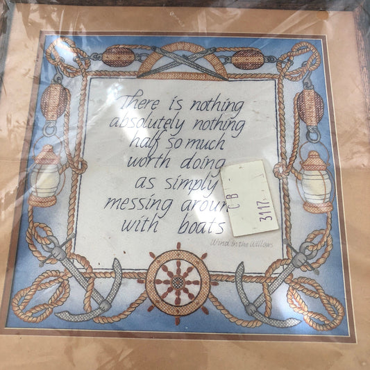 Golden Bee, Nautical saying, Vintage 1986, Counted Cross Stitch Kit
