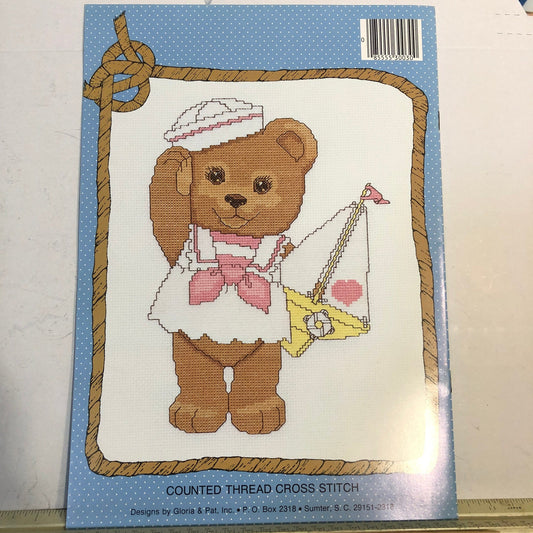 Gloria & Pat, Bears Ahoy!!, Book 30, Vintage 1984, Counted Cross Stitch Chart