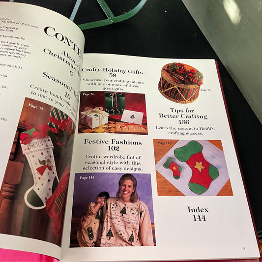 Aleane's Christmas Craft Quickies Designs by Heidi Borchers vintage 1996 craft book