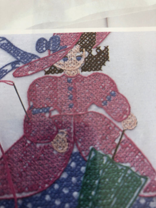 Young Scarlet, Pair of Pillowcases WonderArt, Stamped Cross Stitch*