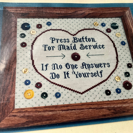 Charlotte's Collectibles CCX 838 Maid Service vintage 1998 counted cross stitch kit