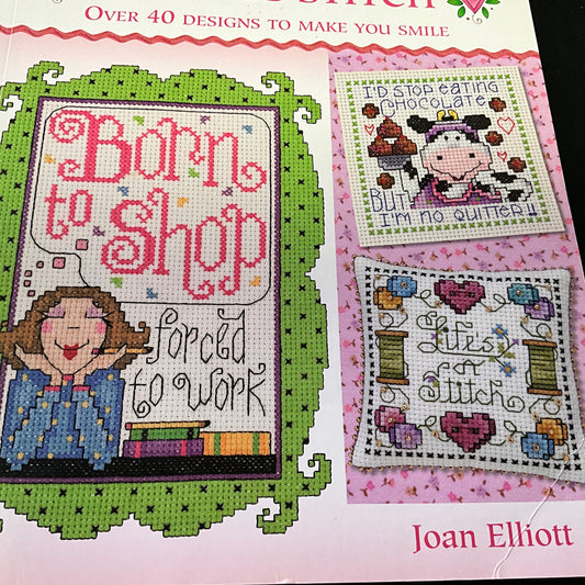 A Women's World In Cross Stitch Joan Elliott over 40 designs to make you smile book*
