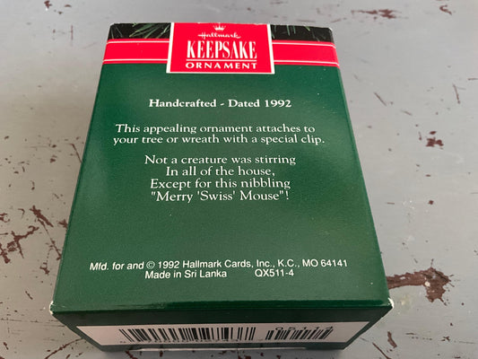 Hallmark Merry "Swiss" Mouse 1992.Keepsake Ornament.QX511-4