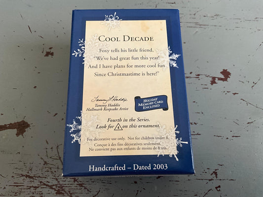 4Hallmark Cool Decade White Fox 2003 #4 Collector's Series Keepsake Ornament.QX8079