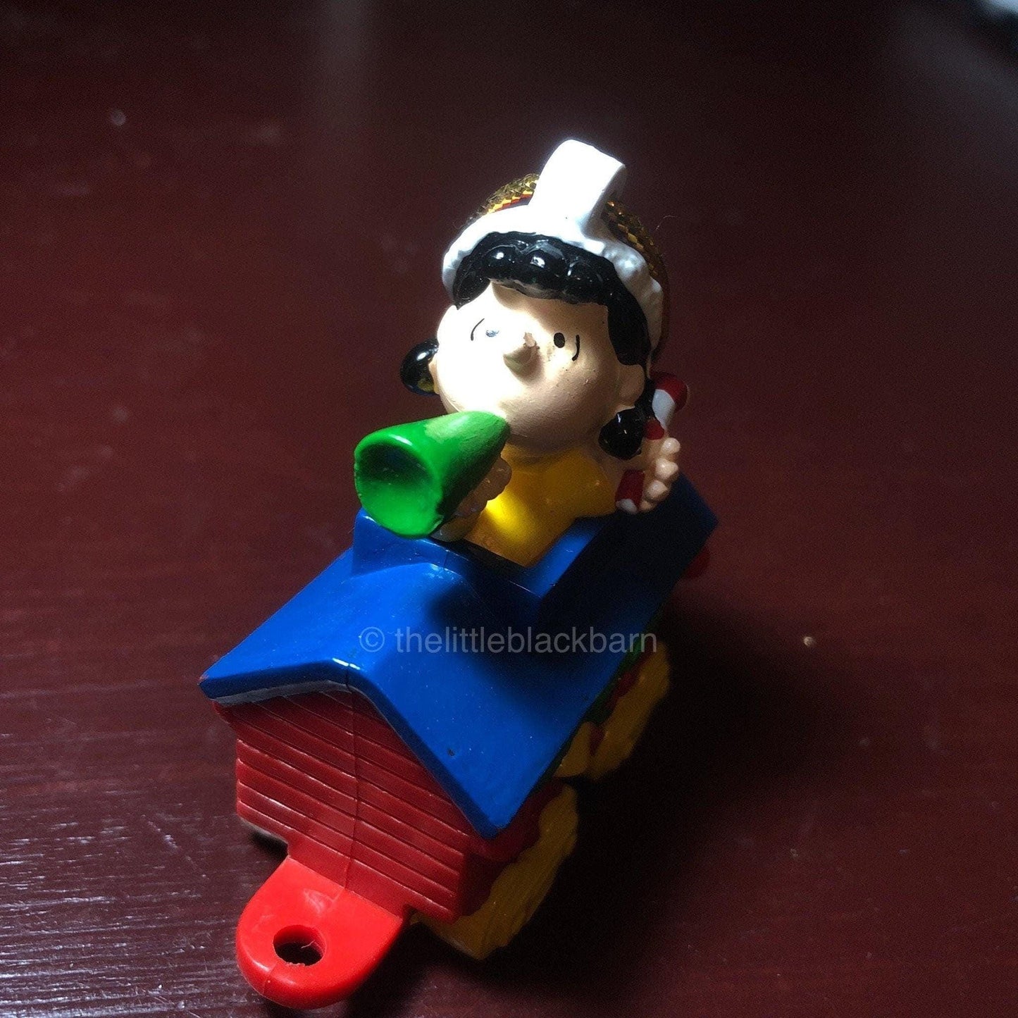 Lusy on a Train Engine with a Megaphone, Charle Schulz Peanuts Character Ornament