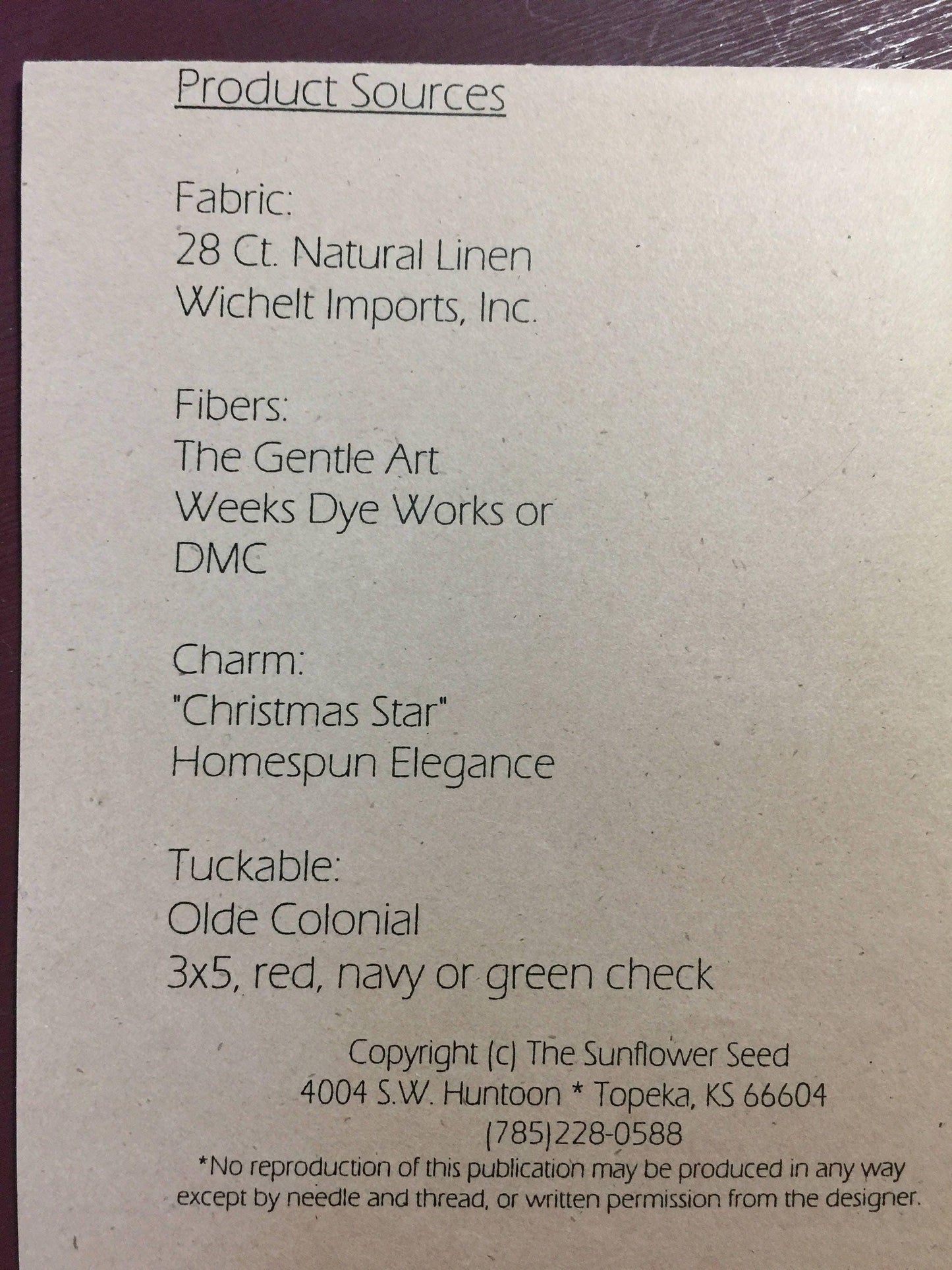 The Sunflower Seed "Merry Christmas" counted cross stitch pattern 40 x 60 count