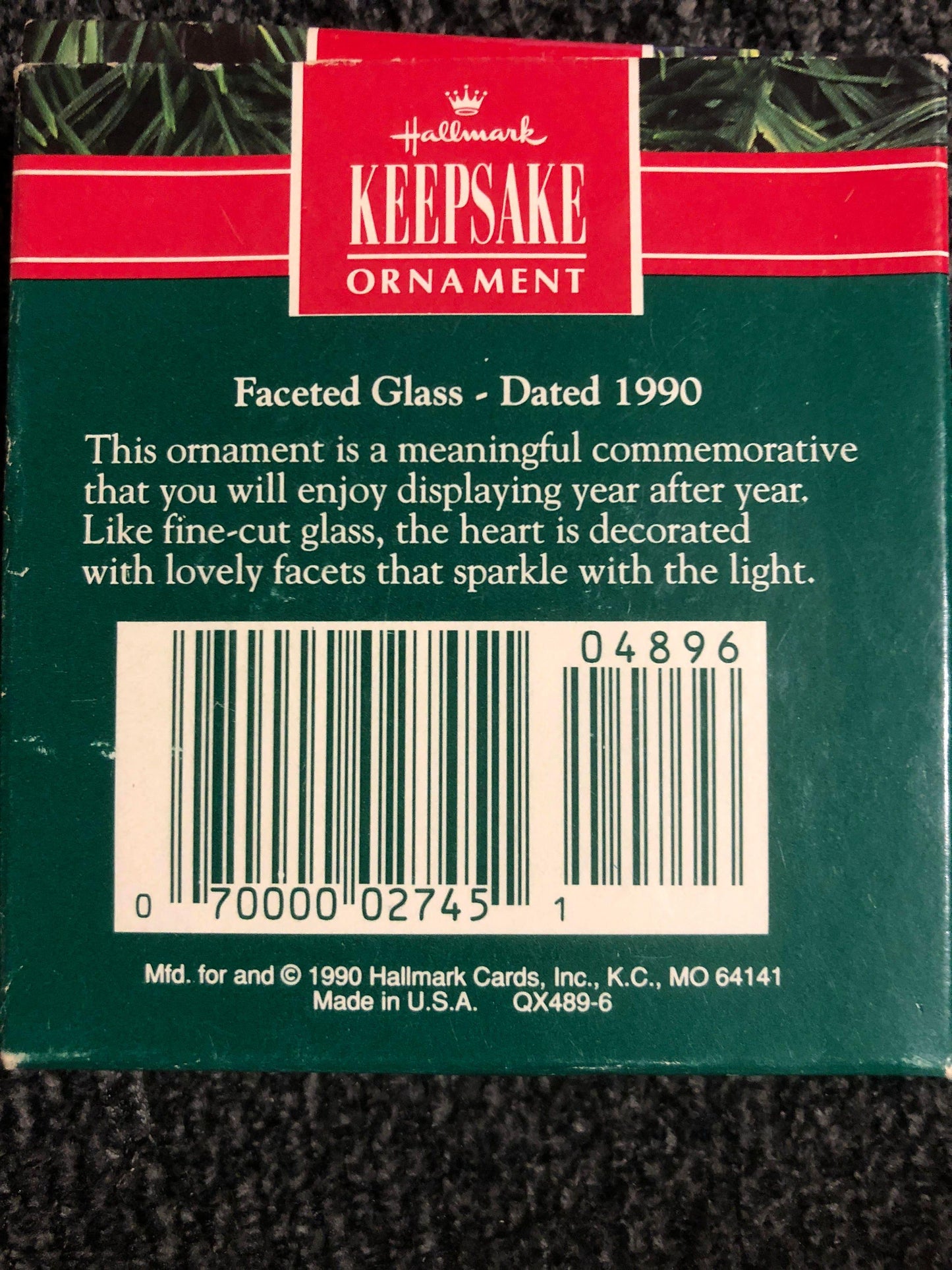 Hallmark, 25 Years Together, Dated 1990, Keepsake Ornament, QX489-6