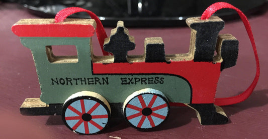 Kurt S. Adler Northern Express Vintage 1989 Wooden Ornament