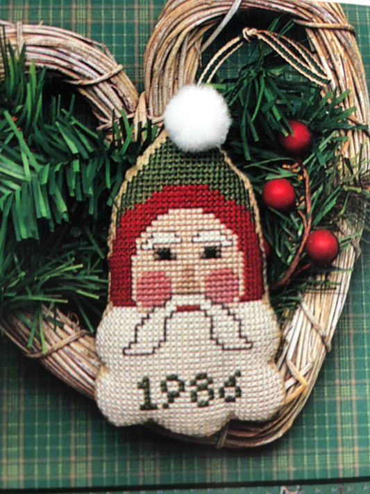 The Need'l Love Company, Deer Santa, Designed by, Renee Nanneman, Vintage 1986, Counted Cross Stitch, Pattern Book