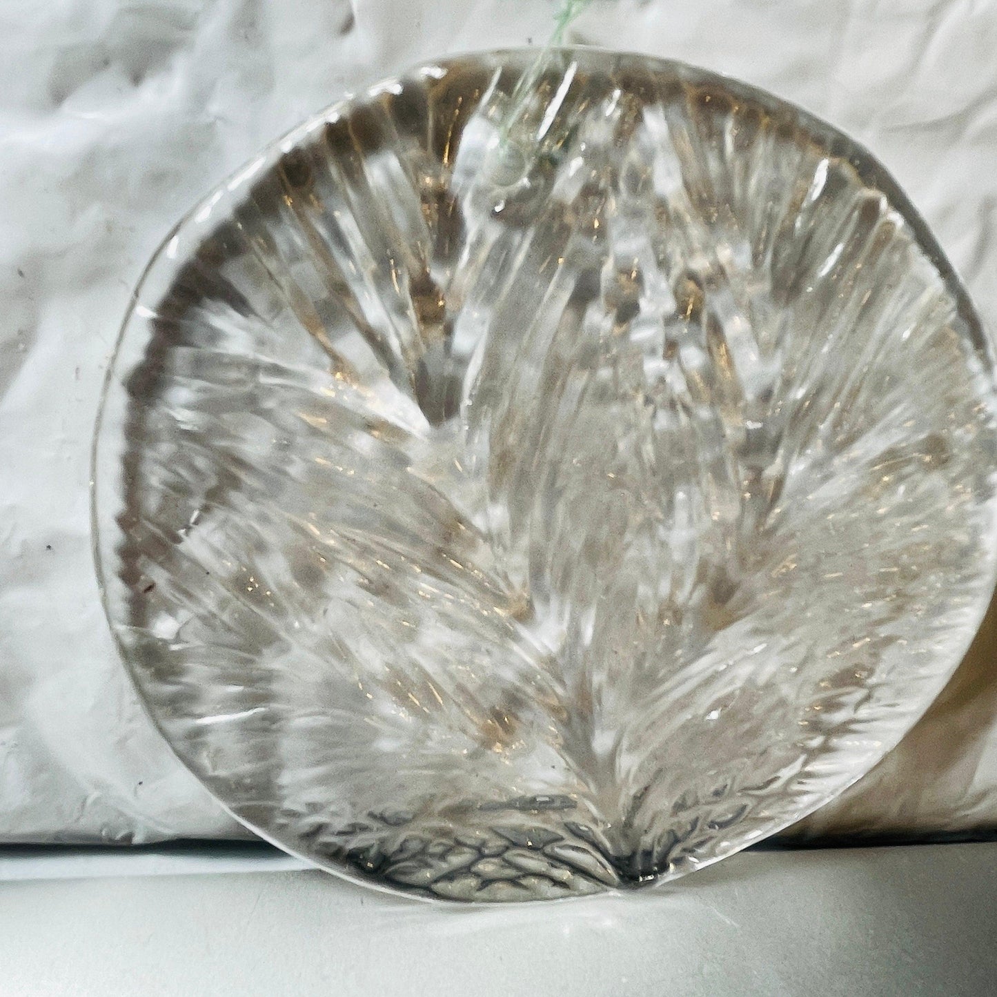 Clear Glass Fern Ornament