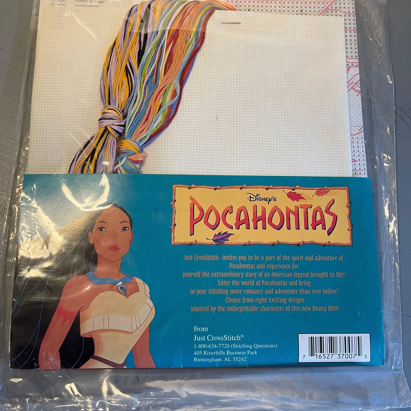 Disney's Pocahontas First Embrace 37007 Counted Cross Stitch Kit, Stitched On 14 Count White AIDA