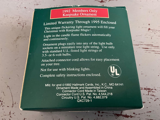 Hallmark Santa's Club List 1992 Members Only Keepsake Ornament QXC729-1