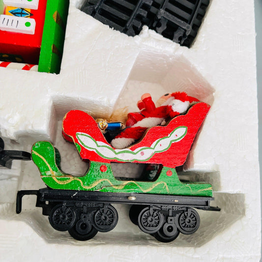 Kurt S. Adler, Santa's World, Santa's Express Train, Sleigh & Caboose handcrafted in Wood