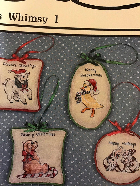 Love Knots Christmas Whimsy 1 vintage counted cross stitch ornament pattern