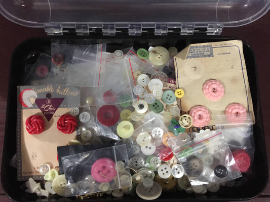 Sewing Notion Bargain Box, Buttony Button who's got the buttons Box IV of Various Buttons*