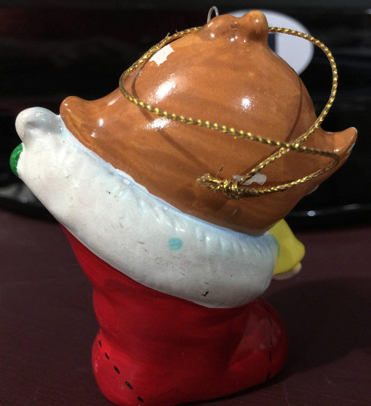 Enesco DEL GRAPHICS Little girl in stocking Vintage 1982 ornament