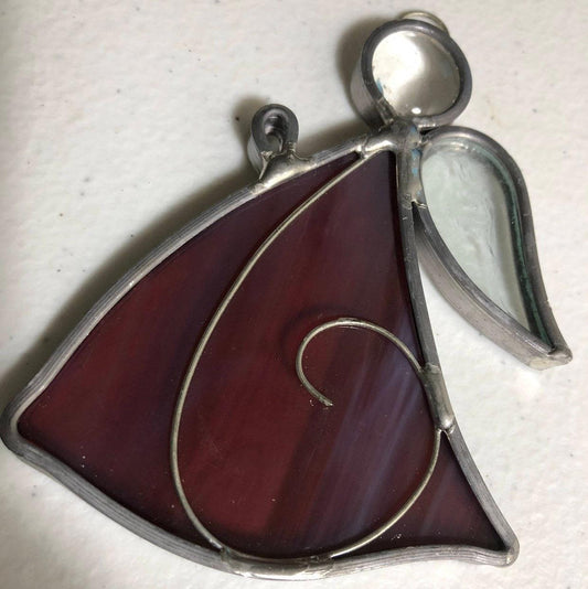 Stained Glass Angel, Vintage, Christmas Ornament