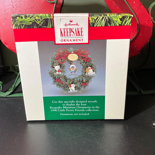 Hallmark Frosty Friends Memory Wreath XPR9724 Keepsake Ornament with miniature ornaments see pictures and variations*