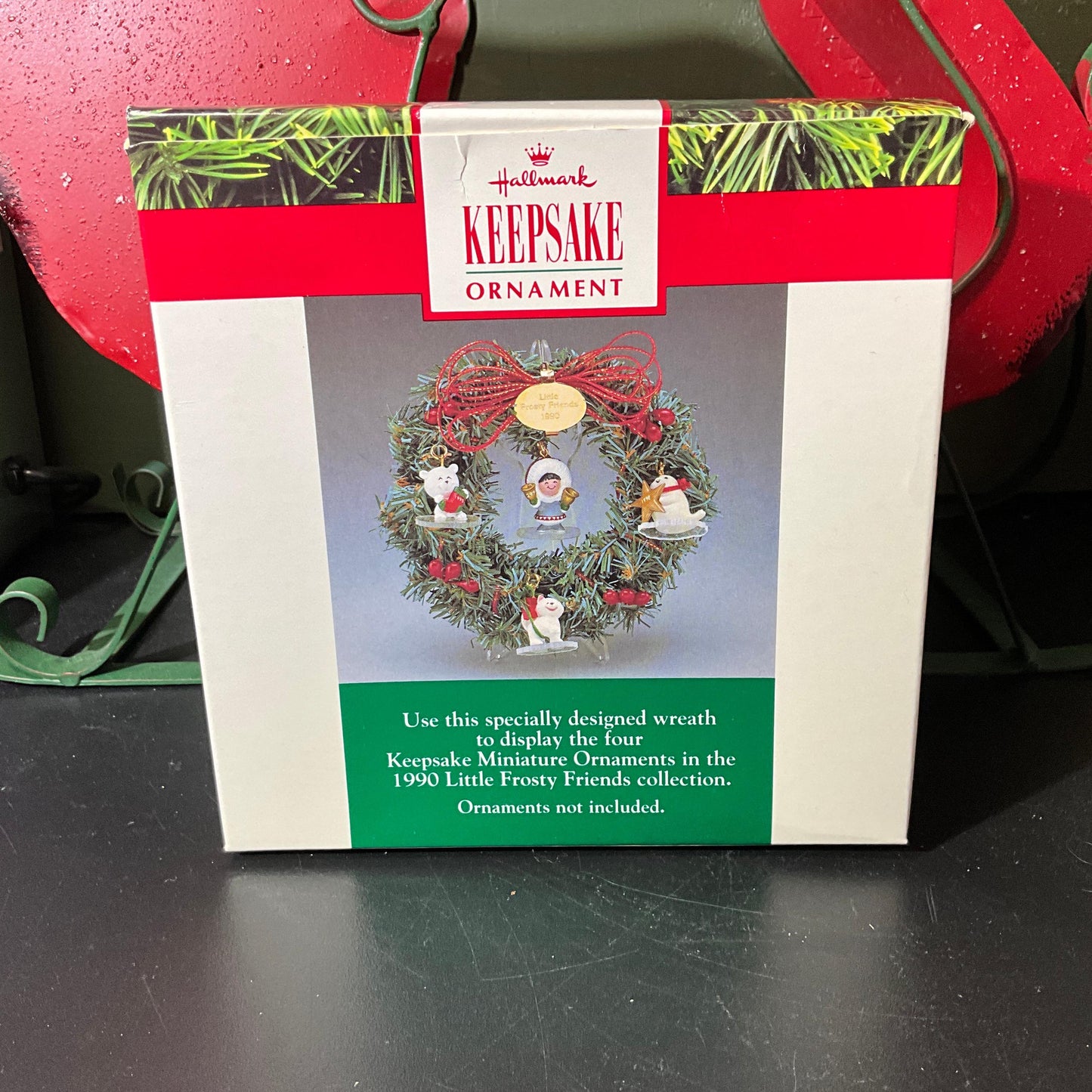 Hallmark Frosty Friends Memory Wreath XPR9724 Keepsake Ornament with miniature ornaments see pictures and variations*