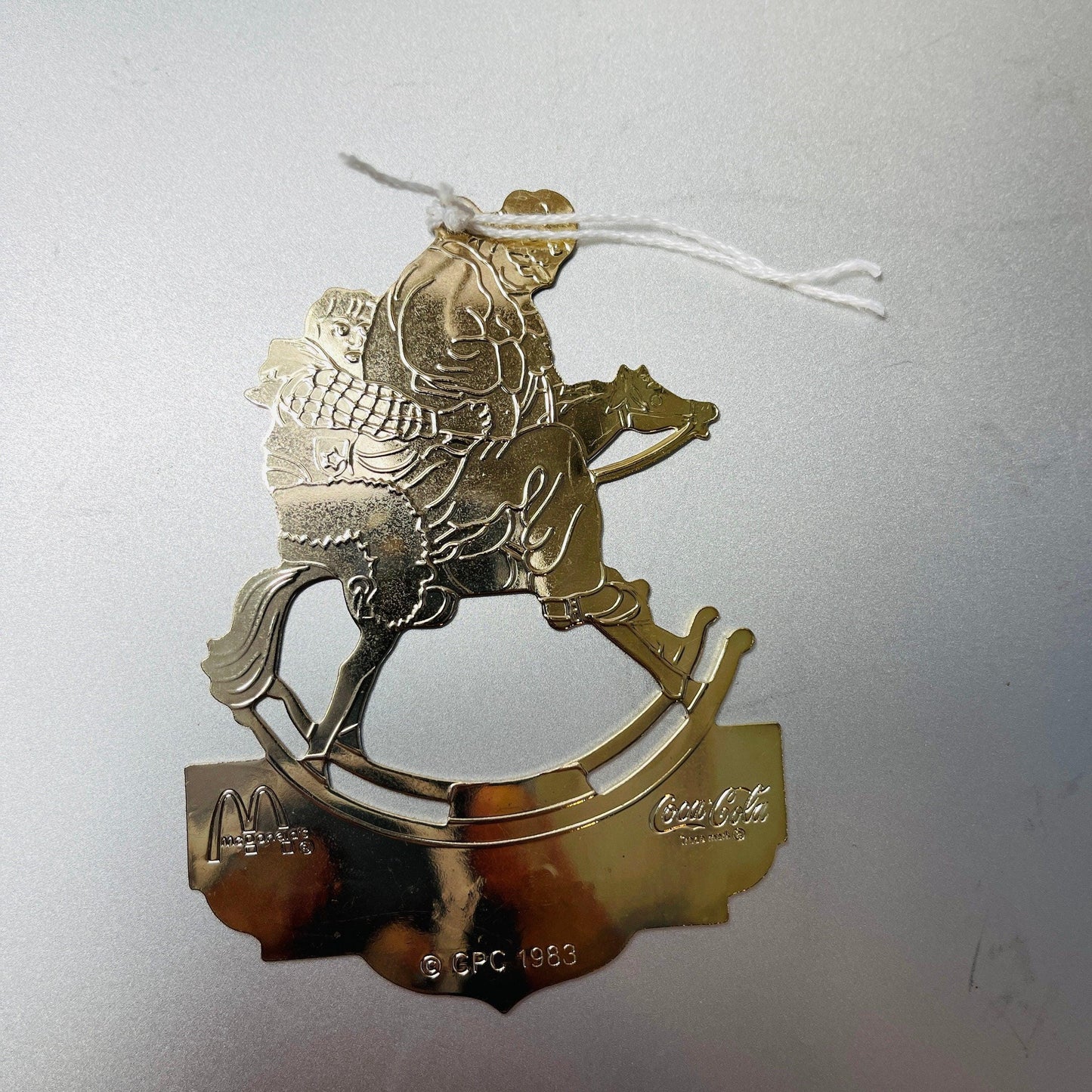 McDonalds, Norman Rockwell, Choice of, 1982 0r 1983, Gold Tone Metal Ornaments