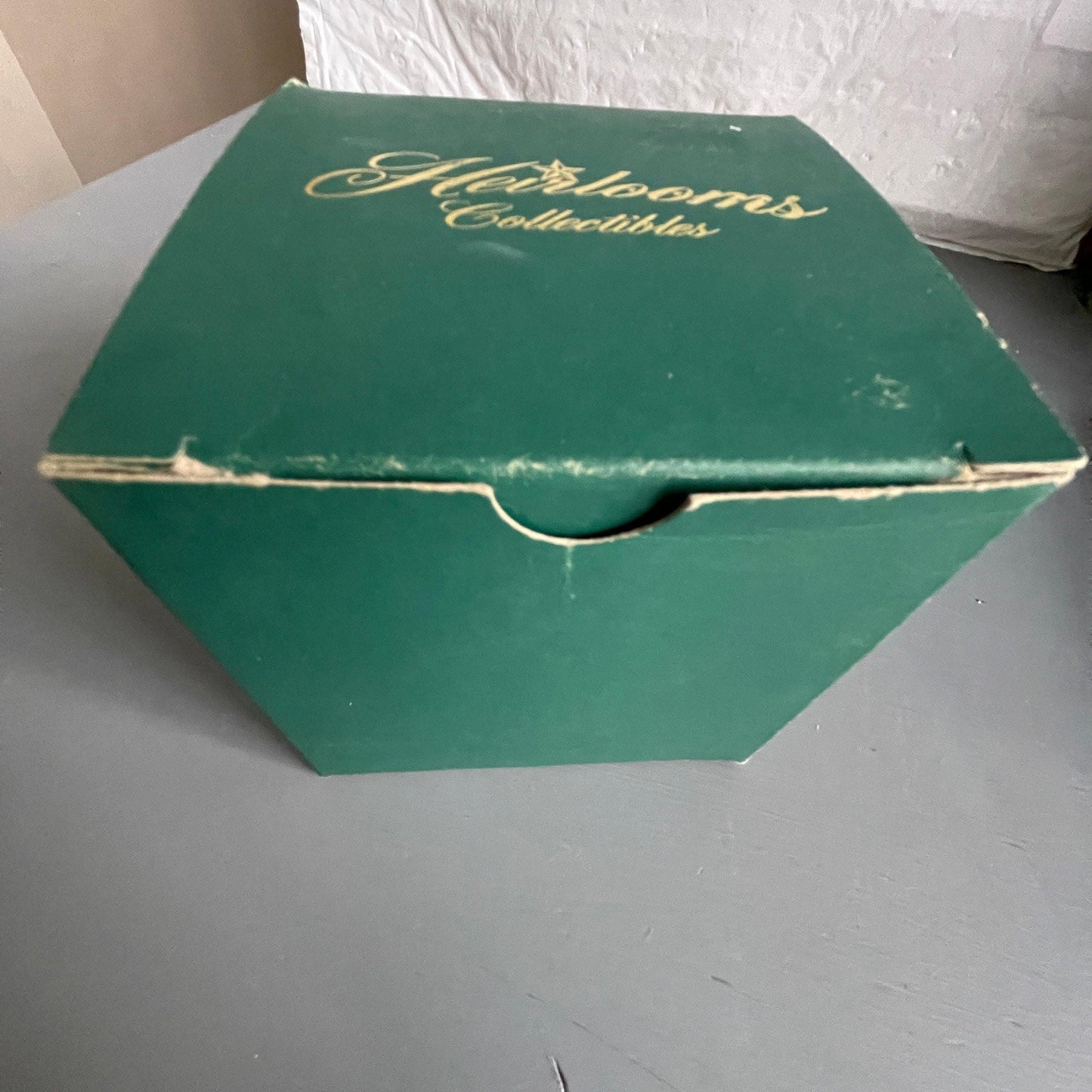 Thelma Hamilton Frosty Snowman with Evergreen Trees Hand-painted Vintage Glass Ball Ornament