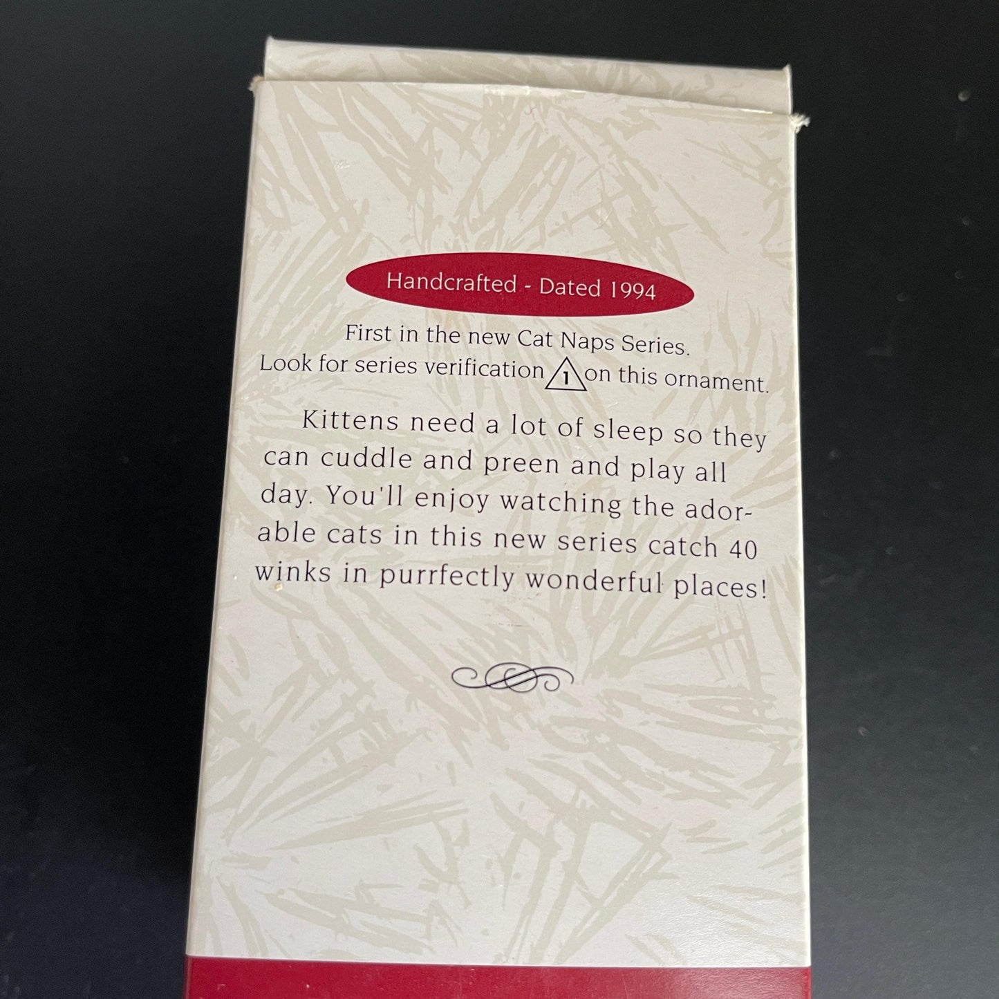 Hallmark Cat Naps #1 Kitty's Cookies Dated 1994 Keepsake ornament QX5313