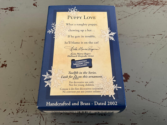 Hallmark Puppy Love #12 2002 Collector's Series Keepsake Ornament QX8006