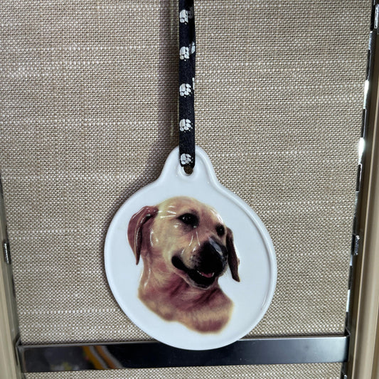 BowWowMeows Yellow Labrador Retriever vintage keepsake ornament