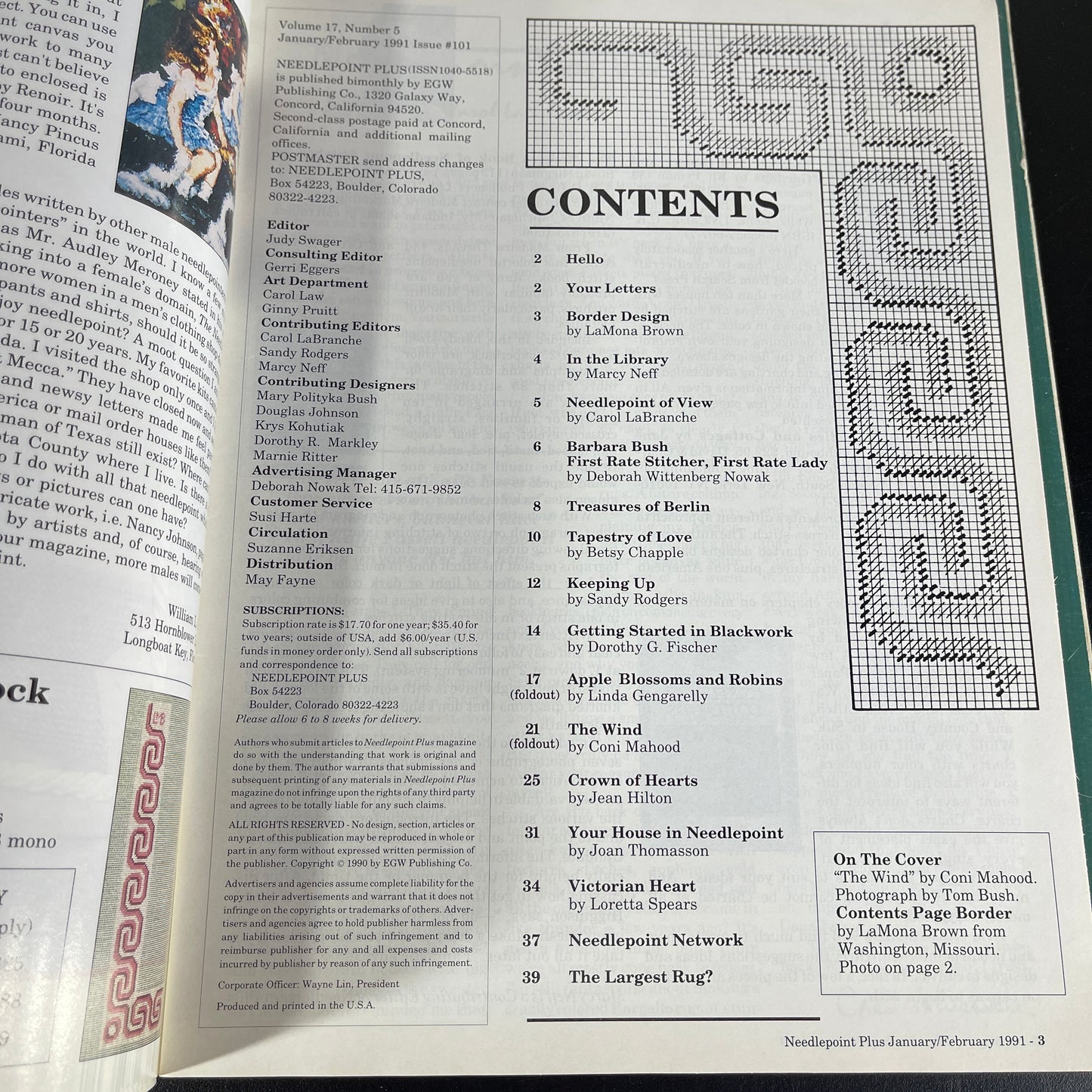 Needlepoint set of 3 vintage 70s-90s magazines see pictures and description*