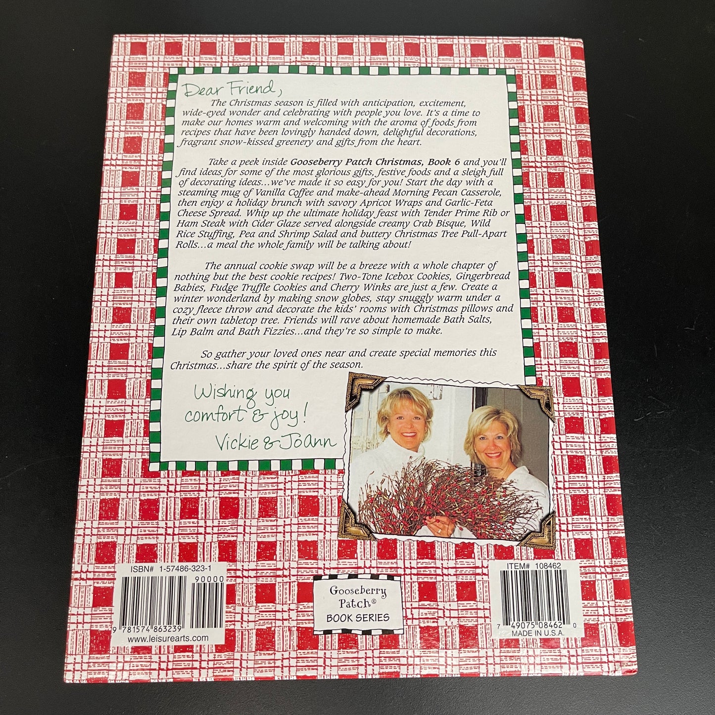 Leisure Arts Gooseberry Patch Christmas Book 6 vintage hardcover book