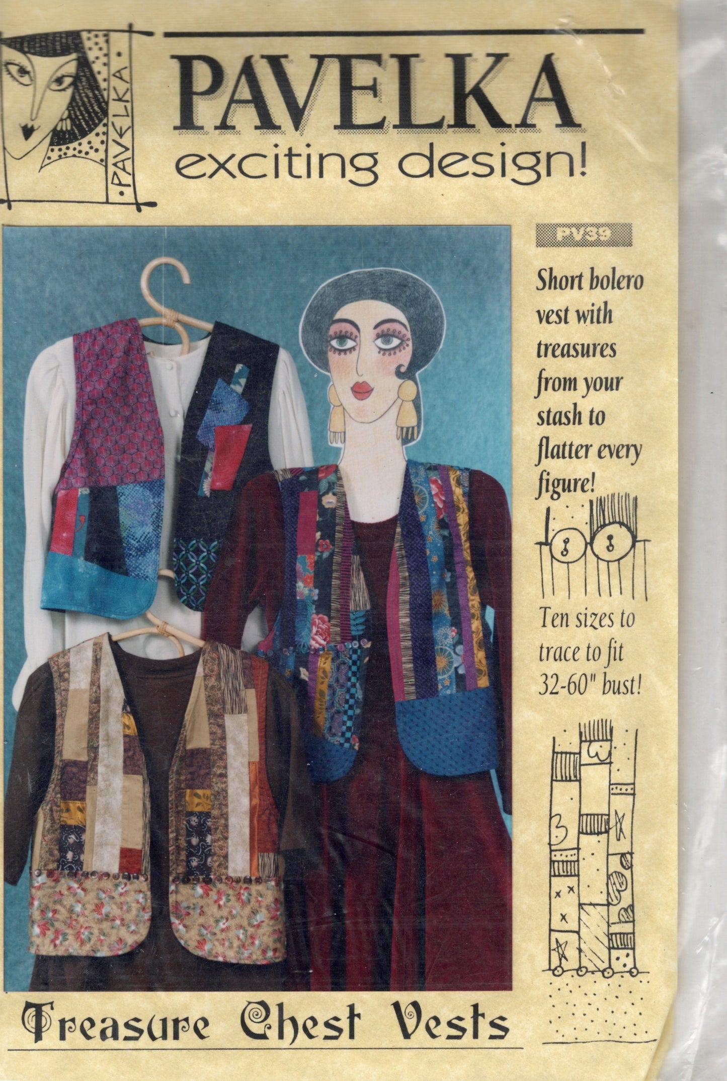 Delicious Designer Vests Choice of Vintage Sewing Patterns See Pictures and Variations*