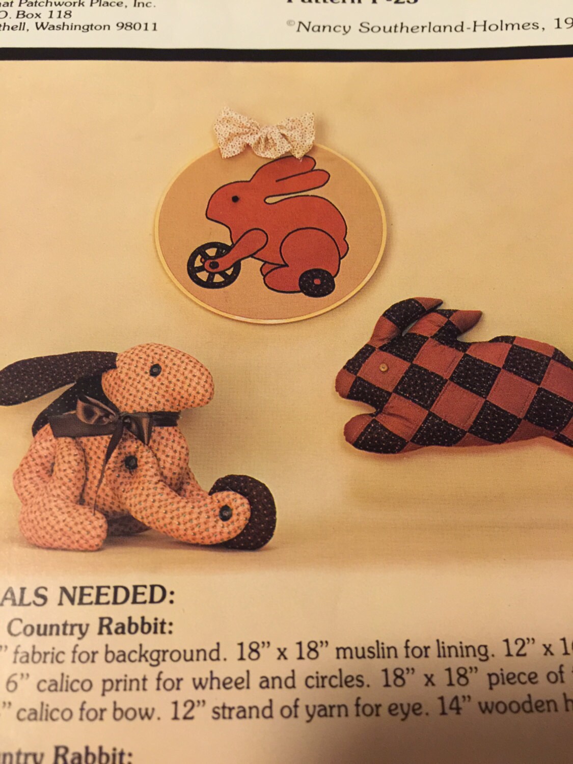 That Patchwork Place Country Rabbit Pattern P-23