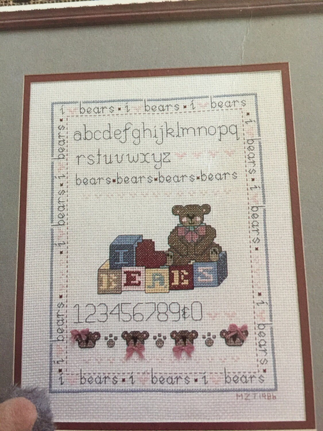 Lagniappe Designs, I love Bears, counted cross stitch pattern