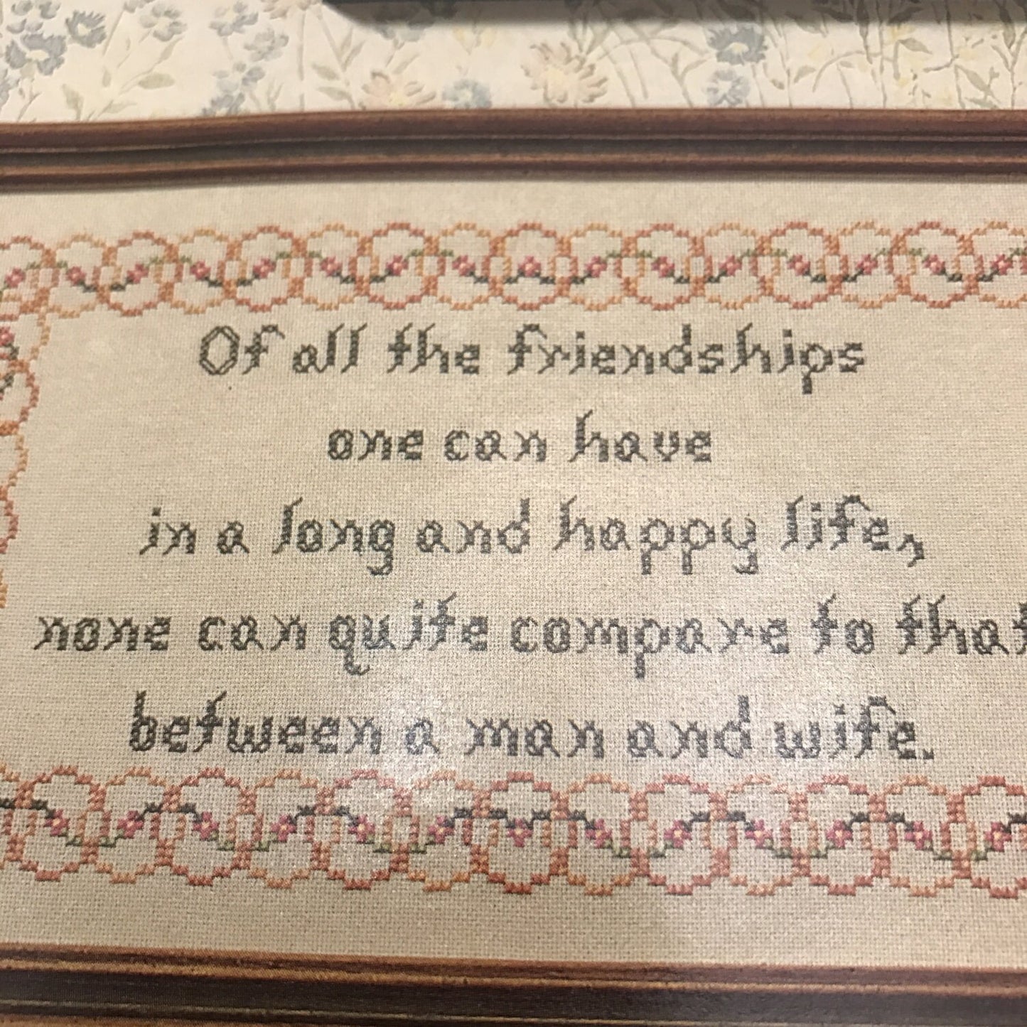 Vintage Frames & Sew Forth Friendship counts counted cross stitch design leaflet #10