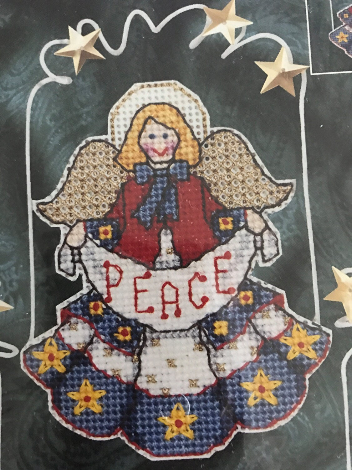 Janlynn counted cross stitch Angel Ornament kit set of 3