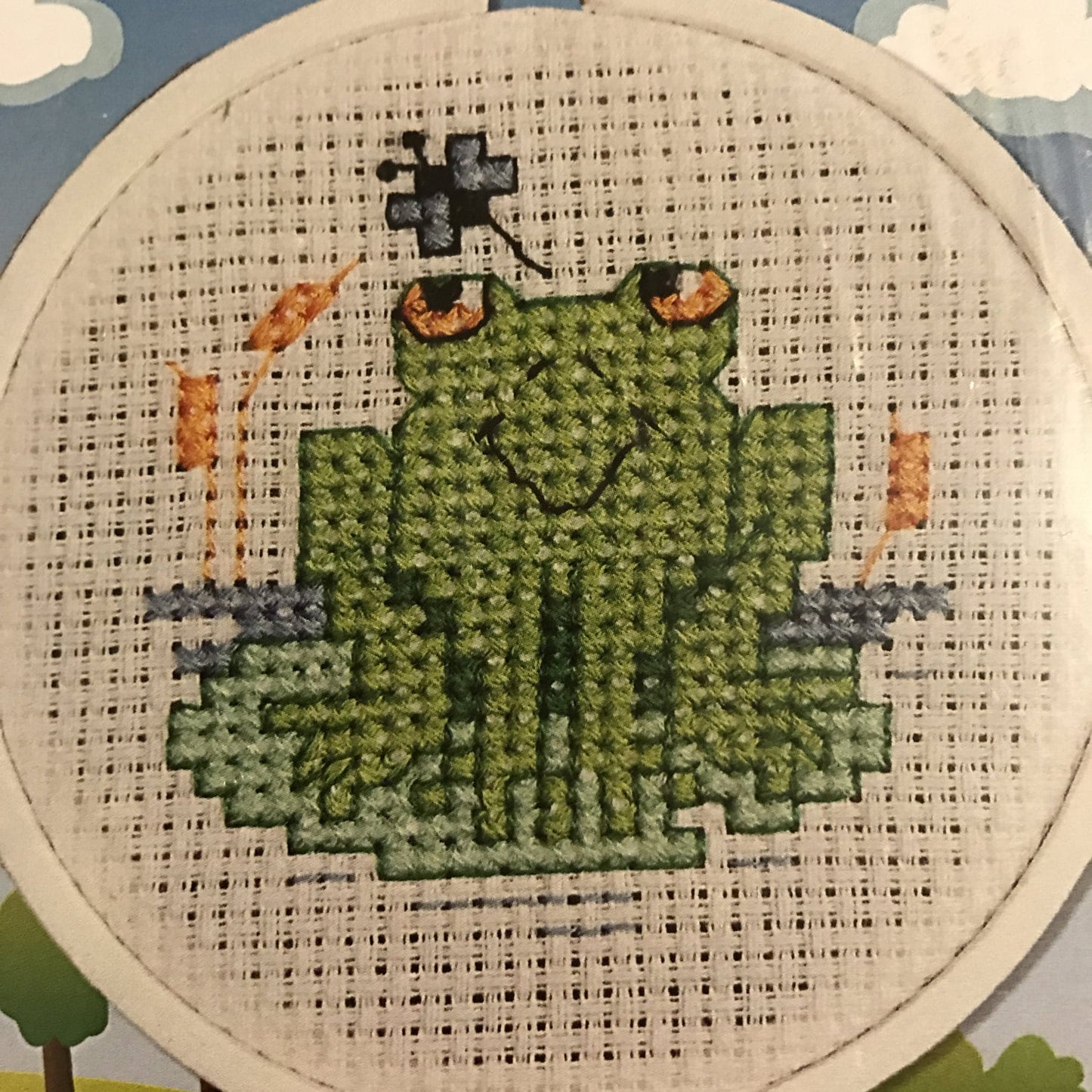 Kid Stitch by Janlynn Soggy Froggy counted cross stitch kit