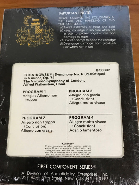 Tchaikowsky Symphony VI, sealed 1st Component Series Music, Eight Track Cartridge, Vintage Collectible*