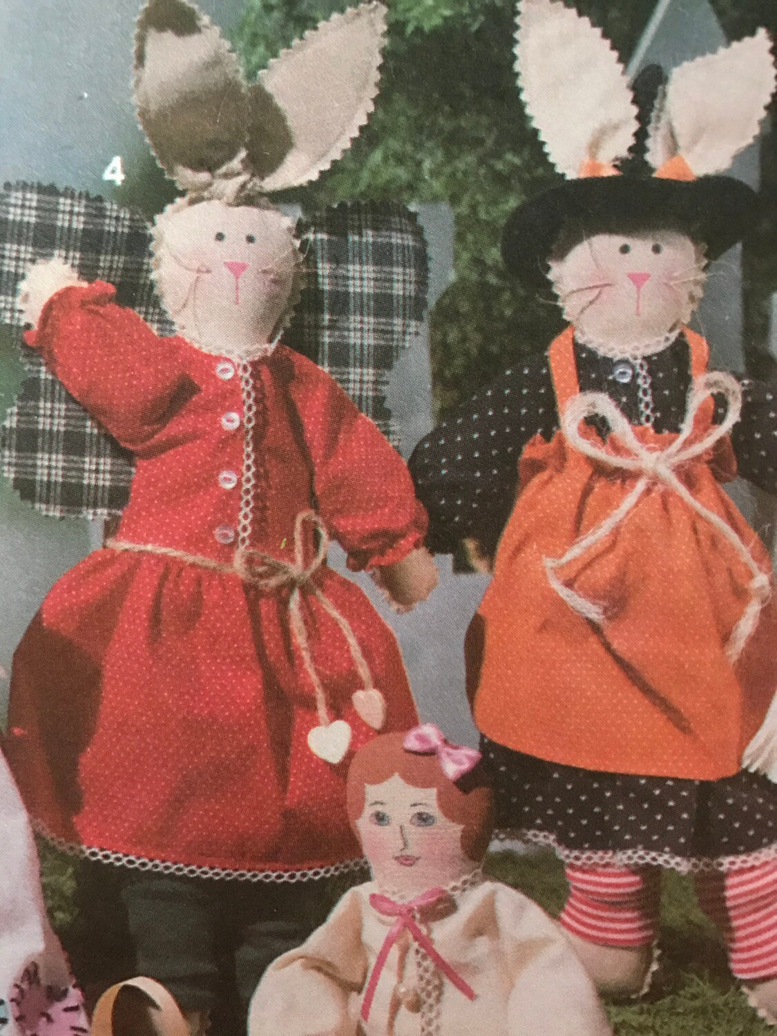 Vintage Simplicity Pattern 7899 Dolls and Bunny