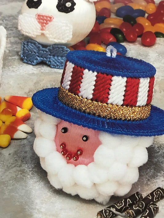 Annie's Attic Plastic Canvas Year Round Ornaments Vintage design booklet