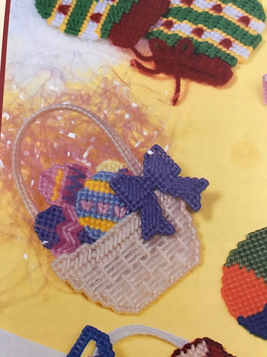 Leisure Arts, Magnets Thru the Year in Plastic Canvas Leaflet 1773, Vintage Plastic Canvas Designs Booklet*